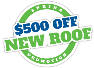 $500 Off New Roof Logo