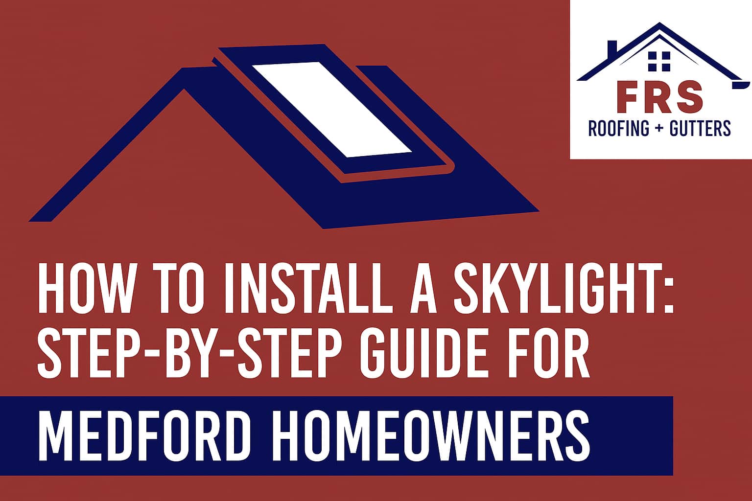 Visual guide showing how to install skylights on a roof, by FRS Roofing + Gutters.