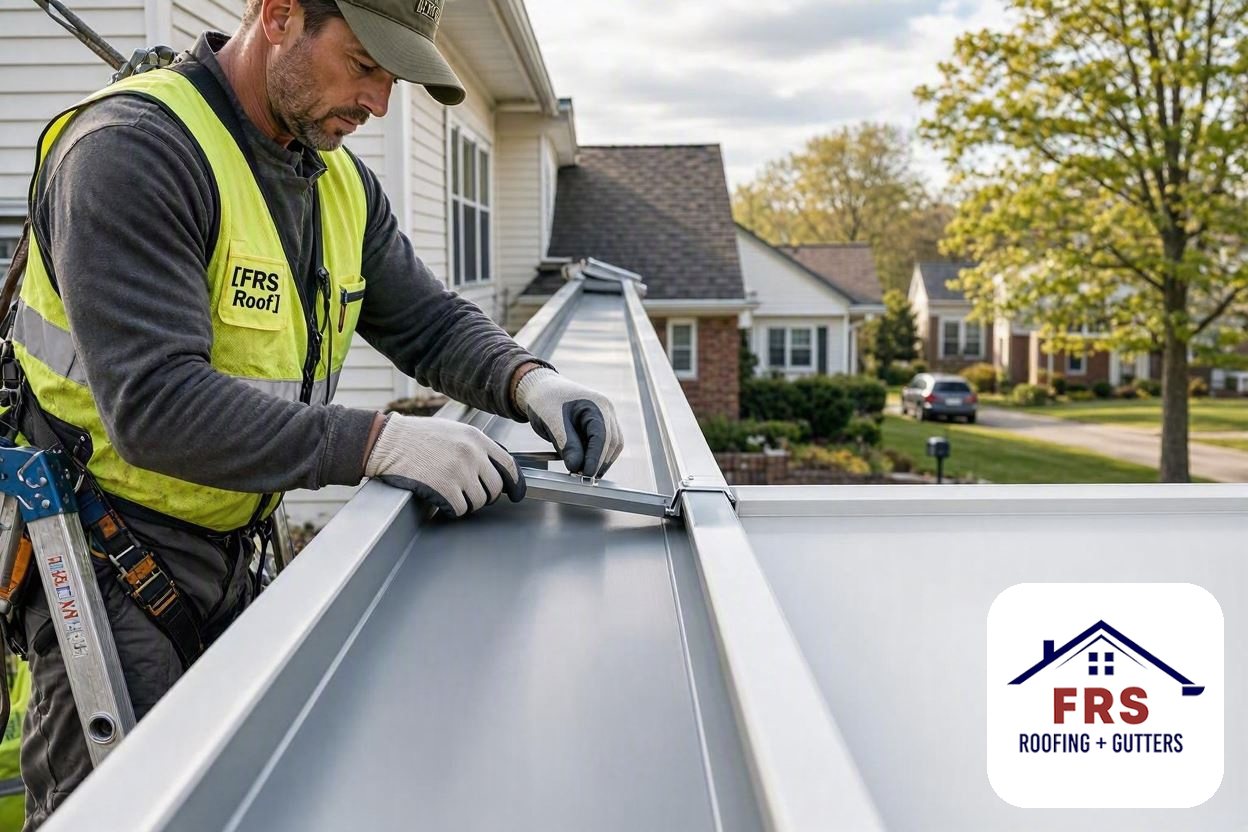 Aluminum Gutters by FRS Roofing in Greater Massachusetts