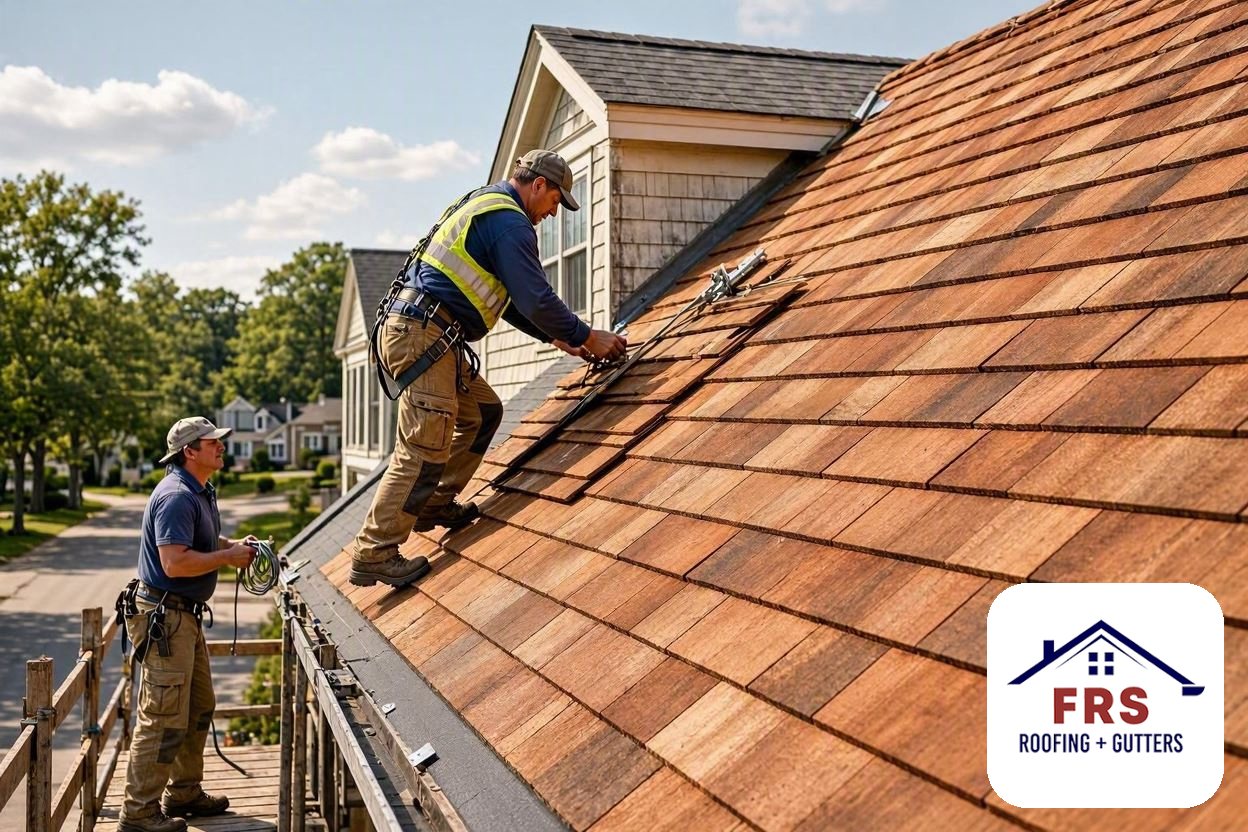 Red Cedar Shingle Roofing by FRS Roofing in Greater Massachusetts